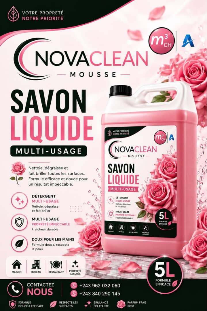Savon liquide — Parfum rose 5 L